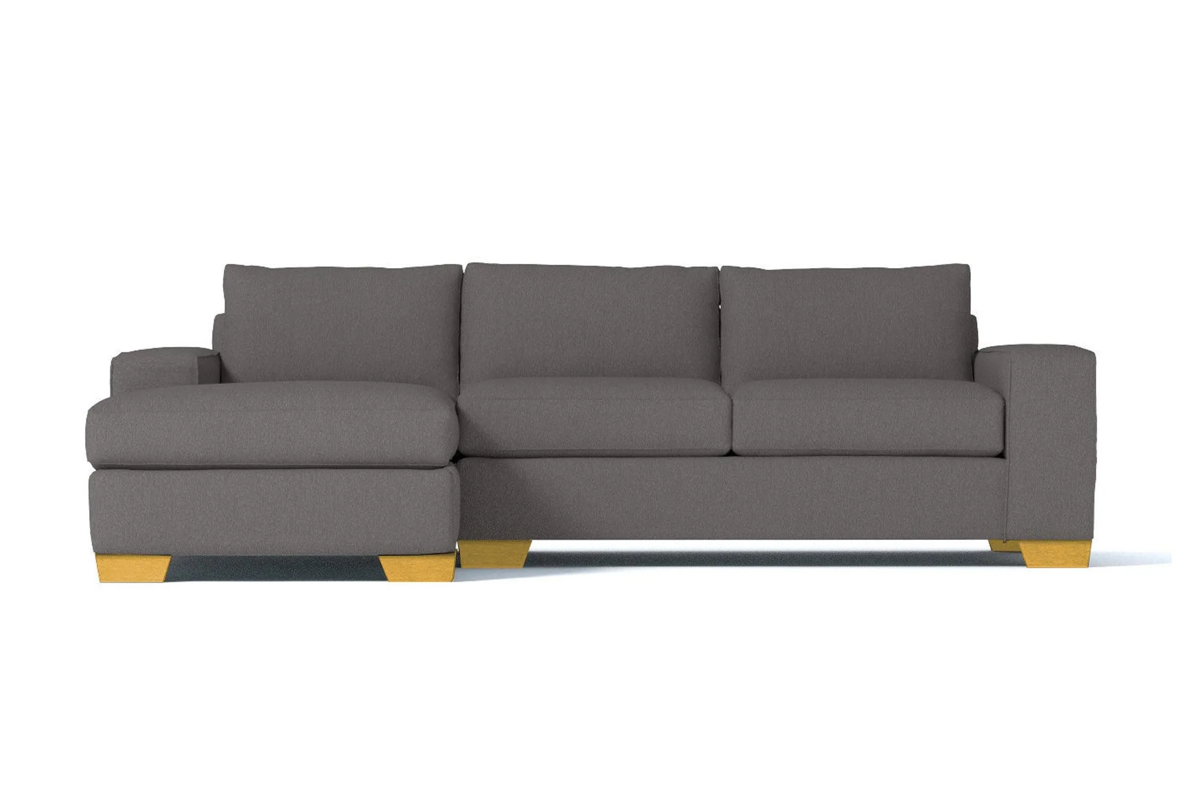 Melrose 2pc Sleeper Sectional :: Leg Finish: Natural / Configuration: LAF - Chaise on the Left / Sleeper Option: Memory Foam Mattress