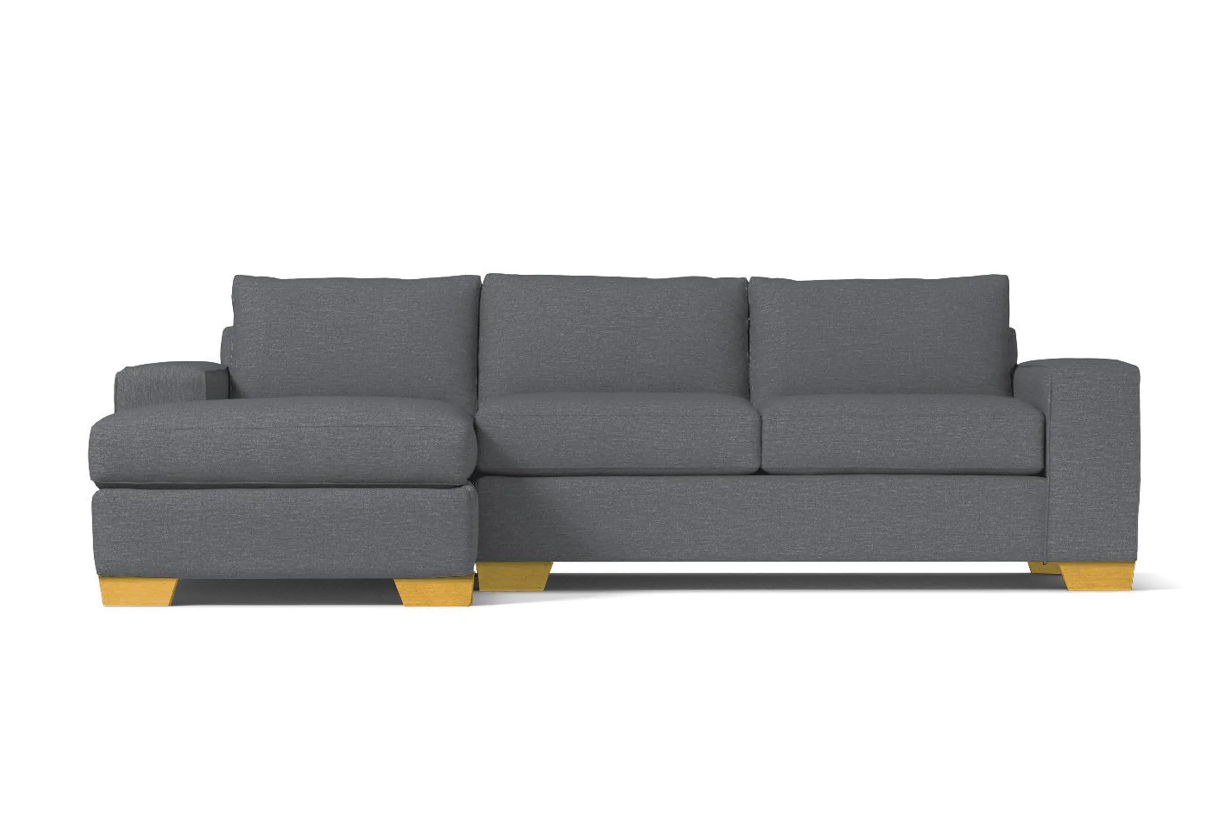 Melrose 2pc Sleeper Sectional :: Leg Finish: Natural / Configuration: LAF - Chaise on the Left / Sleeper Option: Memory Foam Mattress