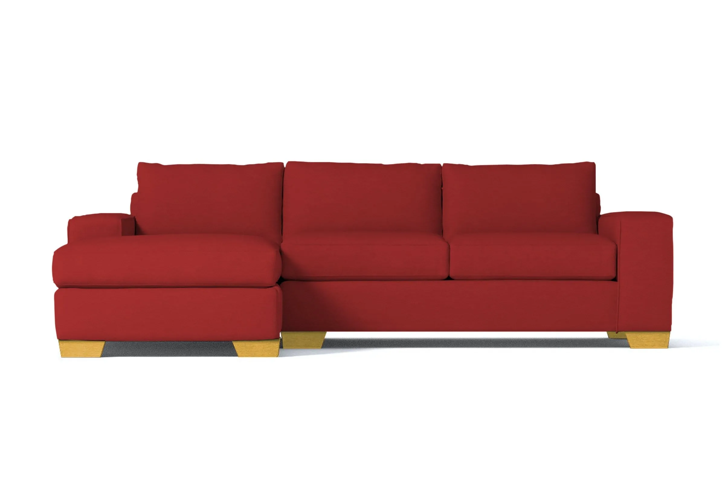 Melrose 2pc Sleeper Sectional :: Leg Finish: Natural / Configuration: LAF - Chaise on the Left / Sleeper Option: Memory Foam Mattress