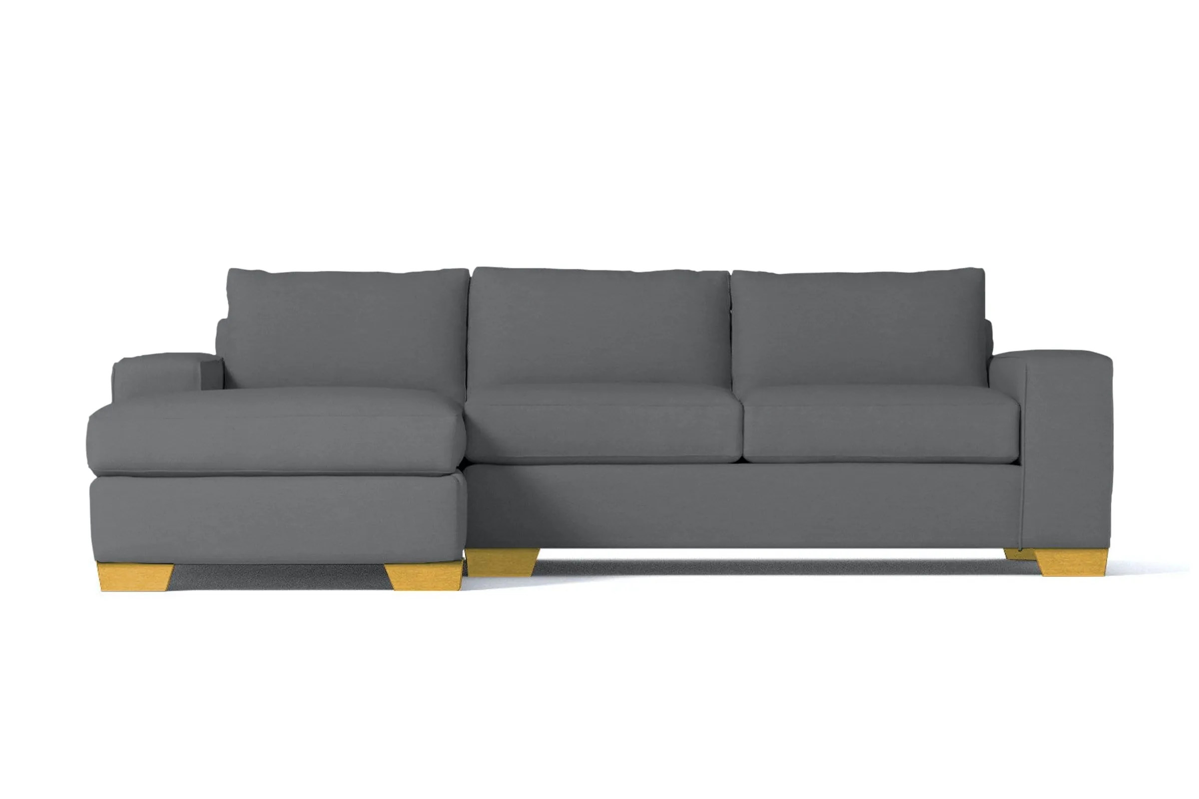 Melrose 2pc Sleeper Sectional :: Leg Finish: Natural / Configuration: LAF - Chaise on the Left / Sleeper Option: Memory Foam Mattress