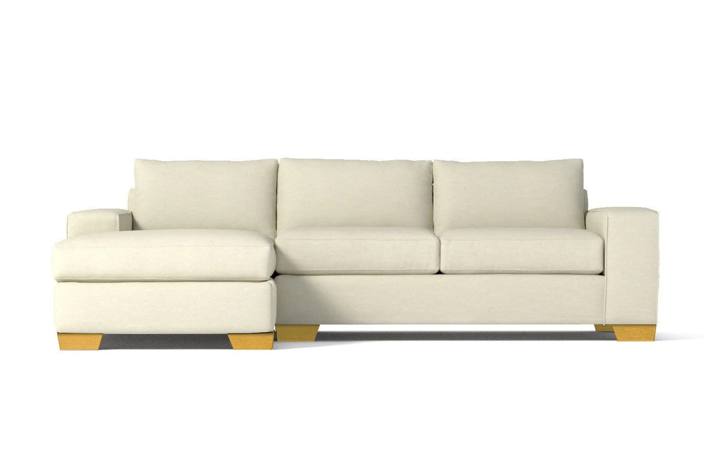 Melrose 2pc Sleeper Sectional :: Leg Finish: Natural / Configuration: LAF - Chaise on the Left / Sleeper Option: Memory Foam Mattress