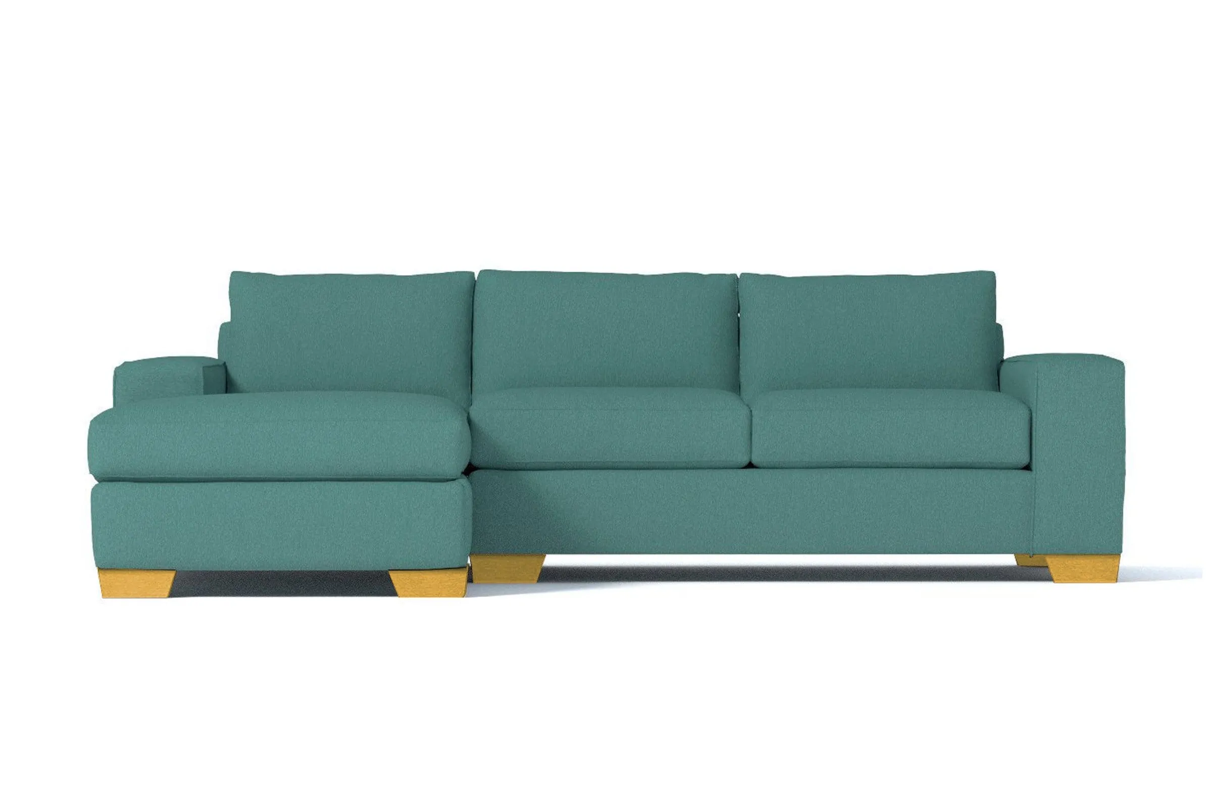 Melrose 2pc Sleeper Sectional :: Leg Finish: Natural / Configuration: LAF - Chaise on the Left / Sleeper Option: Memory Foam Mattress