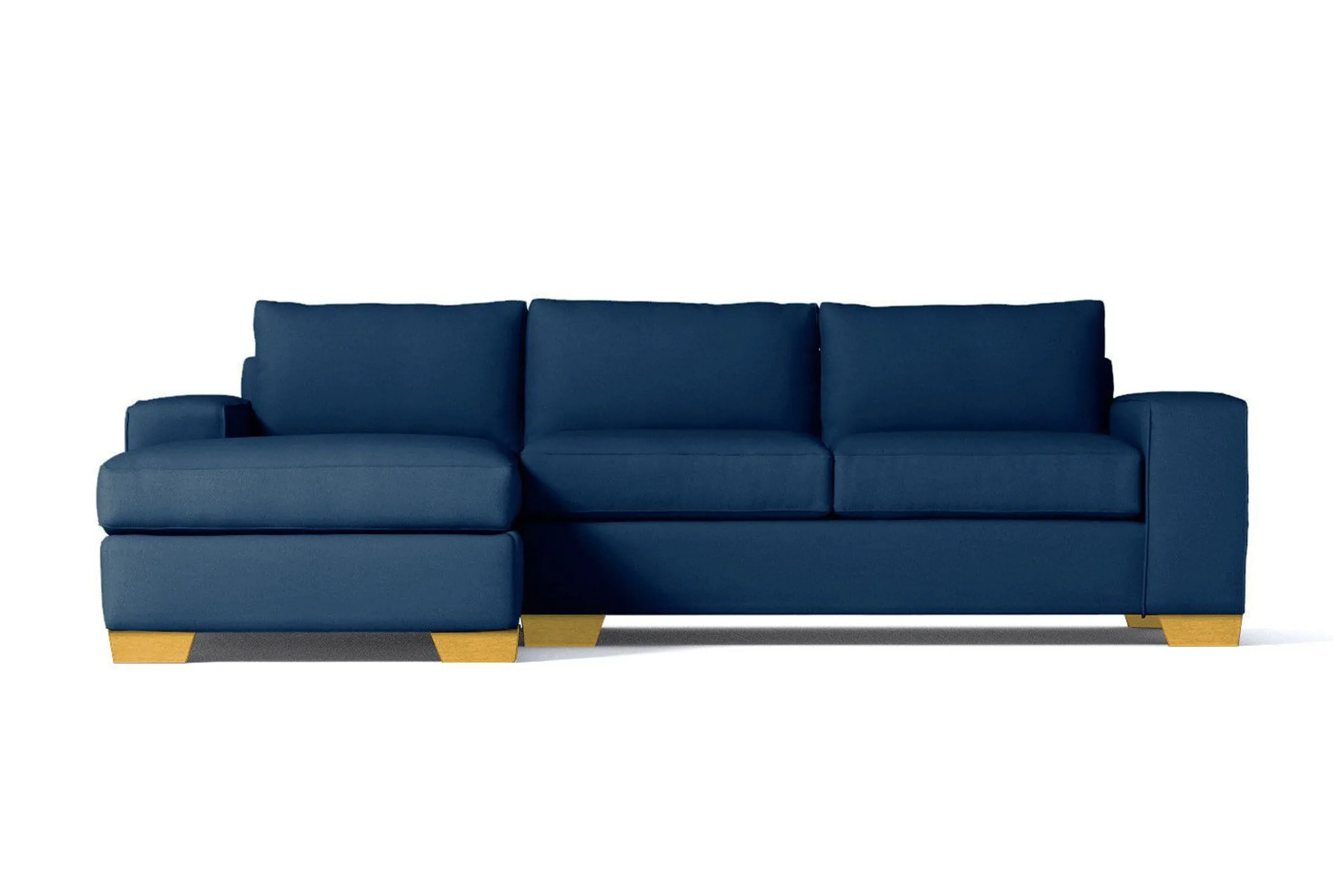 Melrose 2pc Sleeper Sectional :: Leg Finish: Natural / Configuration: LAF - Chaise on the Left / Sleeper Option: Memory Foam Mattress