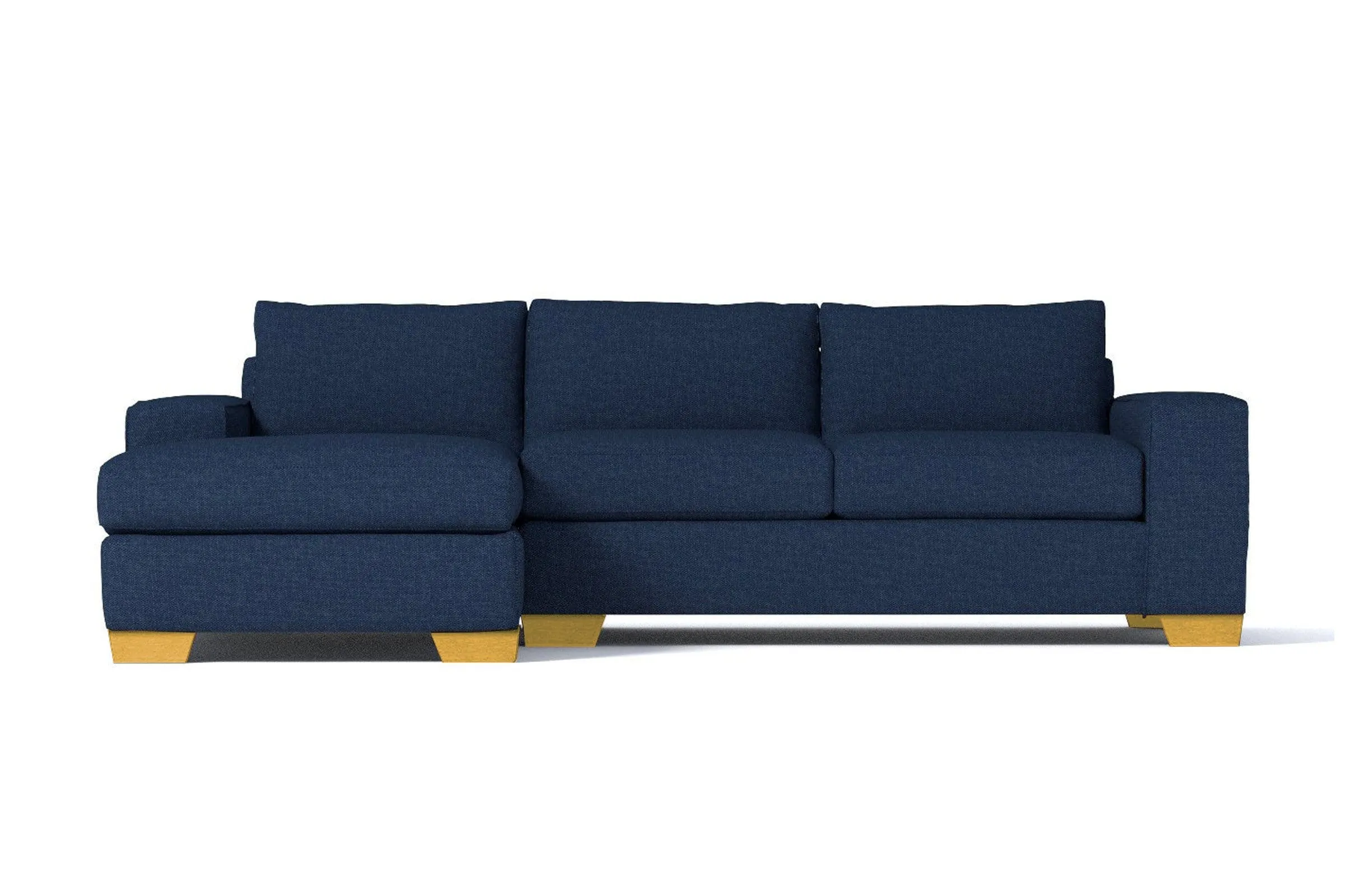 Melrose 2pc Sleeper Sectional :: Leg Finish: Natural / Configuration: LAF - Chaise on the Left / Sleeper Option: Memory Foam Mattress