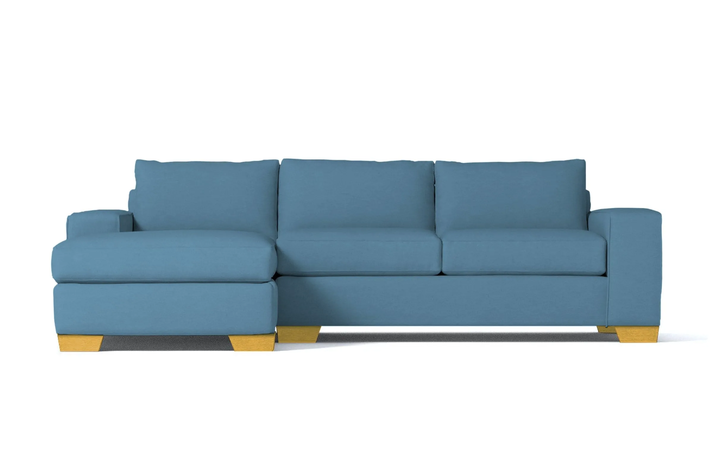 Melrose 2pc Sleeper Sectional :: Leg Finish: Natural / Configuration: LAF - Chaise on the Left / Sleeper Option: Memory Foam Mattress