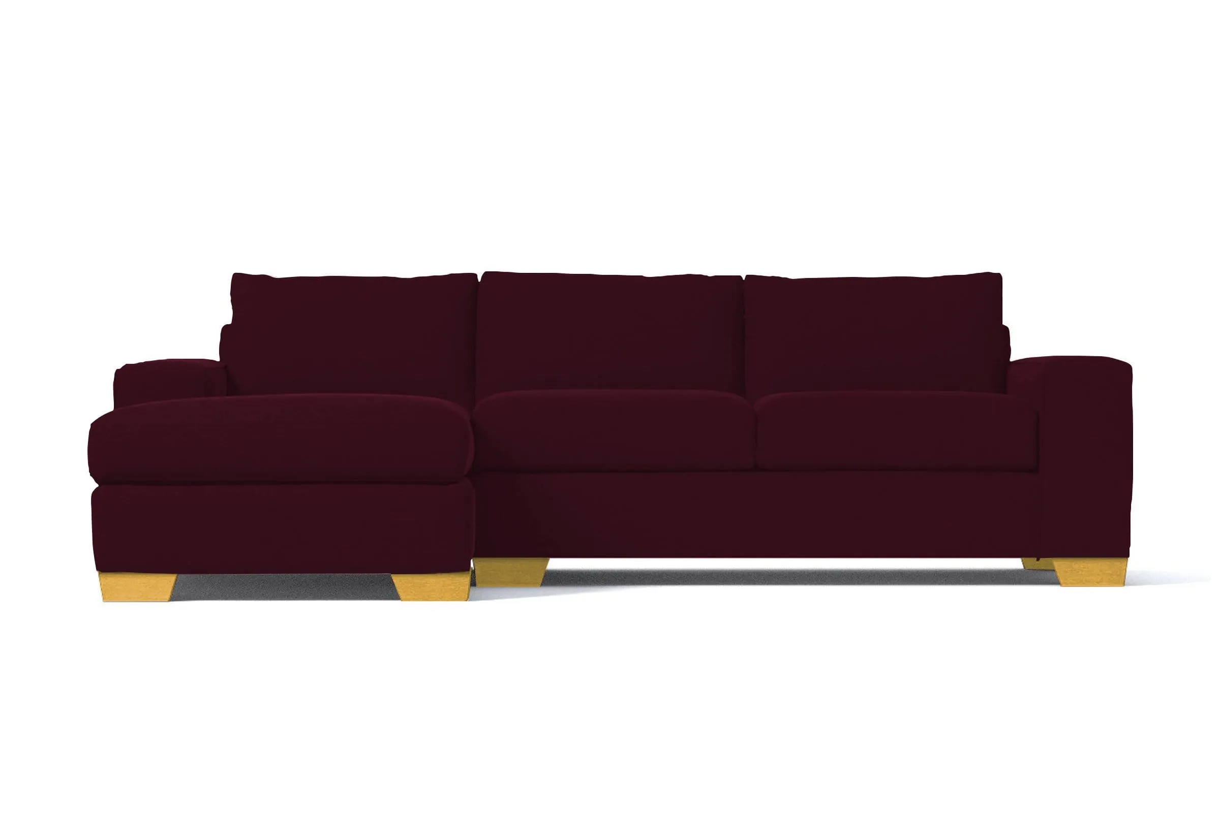 Melrose 2pc Sleeper Sectional :: Leg Finish: Natural / Configuration: LAF - Chaise on the Left / Sleeper Option: Memory Foam Mattress