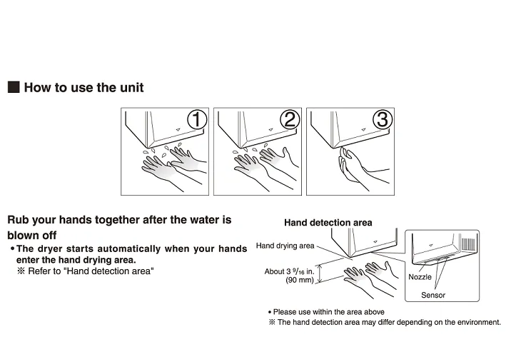 Mitsubishi® Jet Towel™ SMART Hand Dryer (Silver/Gray) JT-S1AP-S-NA Surface-Mounted Hand Dryer