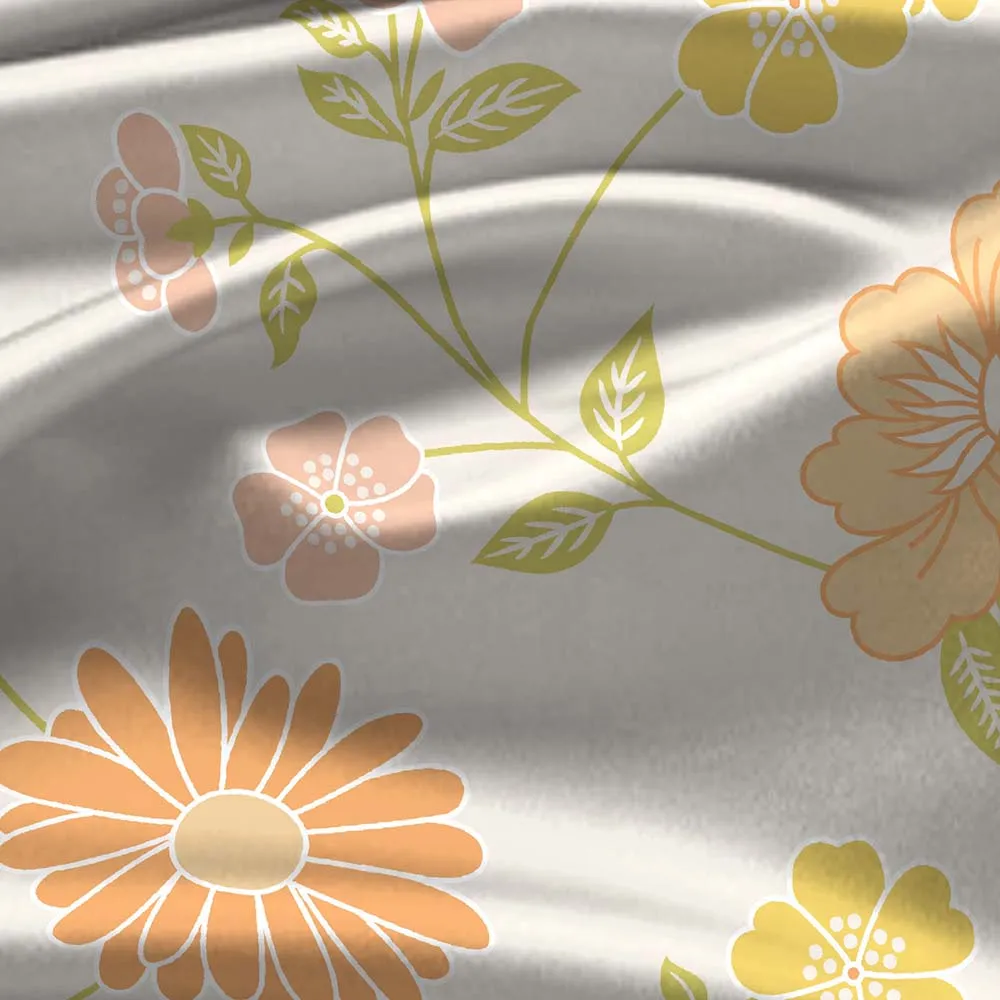 Morning Glory Yellow 100% Cotton Super Soft Antibacterial Bedsheet Set - Grandeur Prime