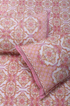 Nandini Pink Cotton Bedsheet