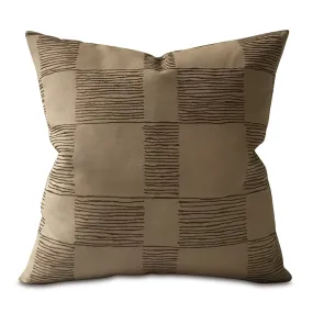 Neutral Safari Check Throw Pillow Cover 20x20