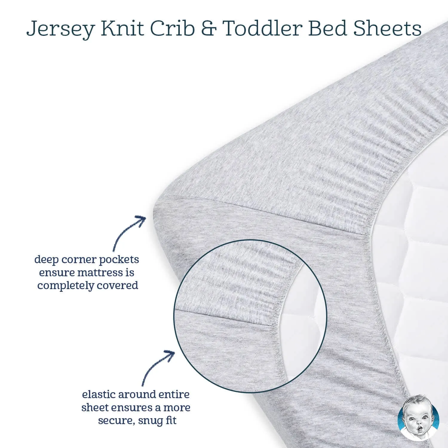 Neutral Stripes Fitted Crib Sheet