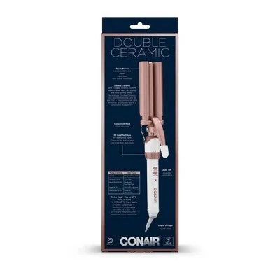 New - Conair Double Ceramic Triple Hair Waver