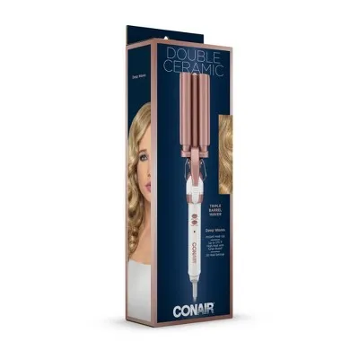 New - Conair Double Ceramic Triple Hair Waver