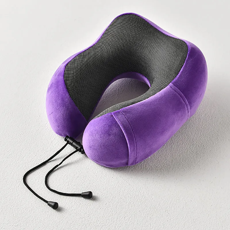 New U-Shaped Pillow Storage Memory Foam Travel Pillow