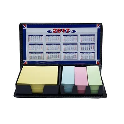 Notepad, Coloured Post-it flag with Calendar Memo Holder