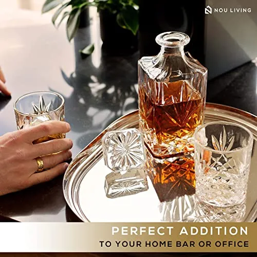 Nou Living 11 Pc Crystal Whiskey Decanter Sets For Men