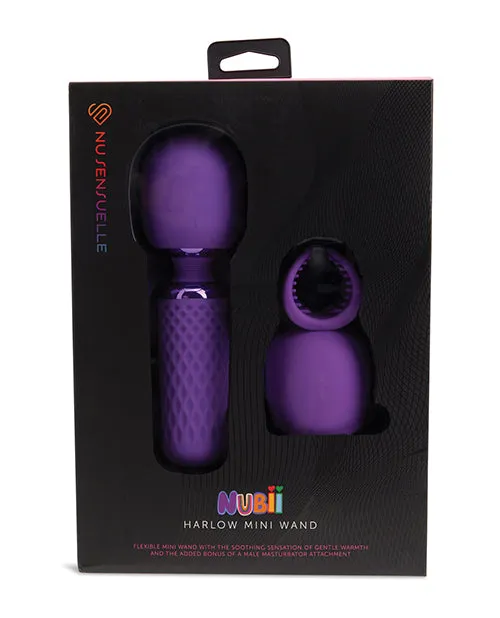 Nu Sensuelle Harlow Mini Wand with Masturbator Attachment