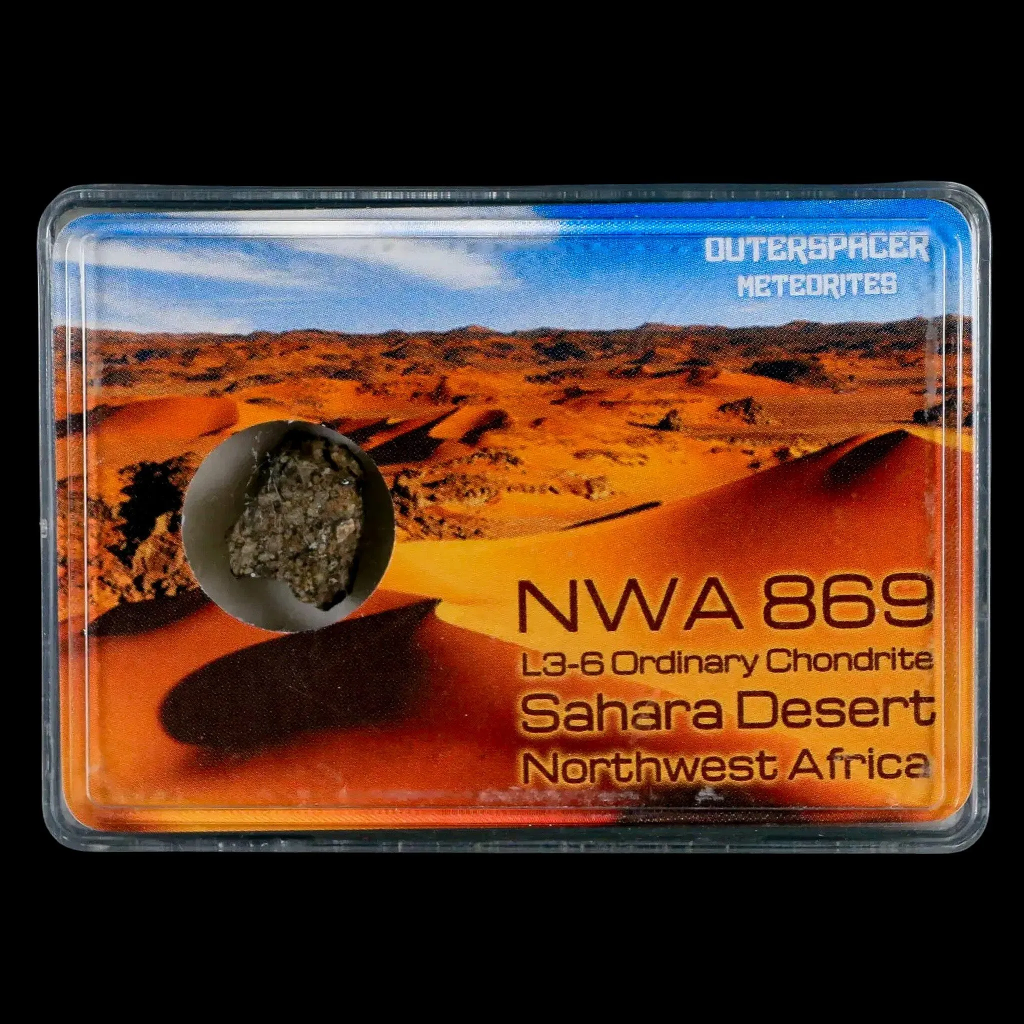 NWA 869 Meteorite Sahara Desert Northwest Africa Display L3-6 Chondrite 2 Grams