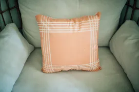 Orange with White Grid-Pillow Cover