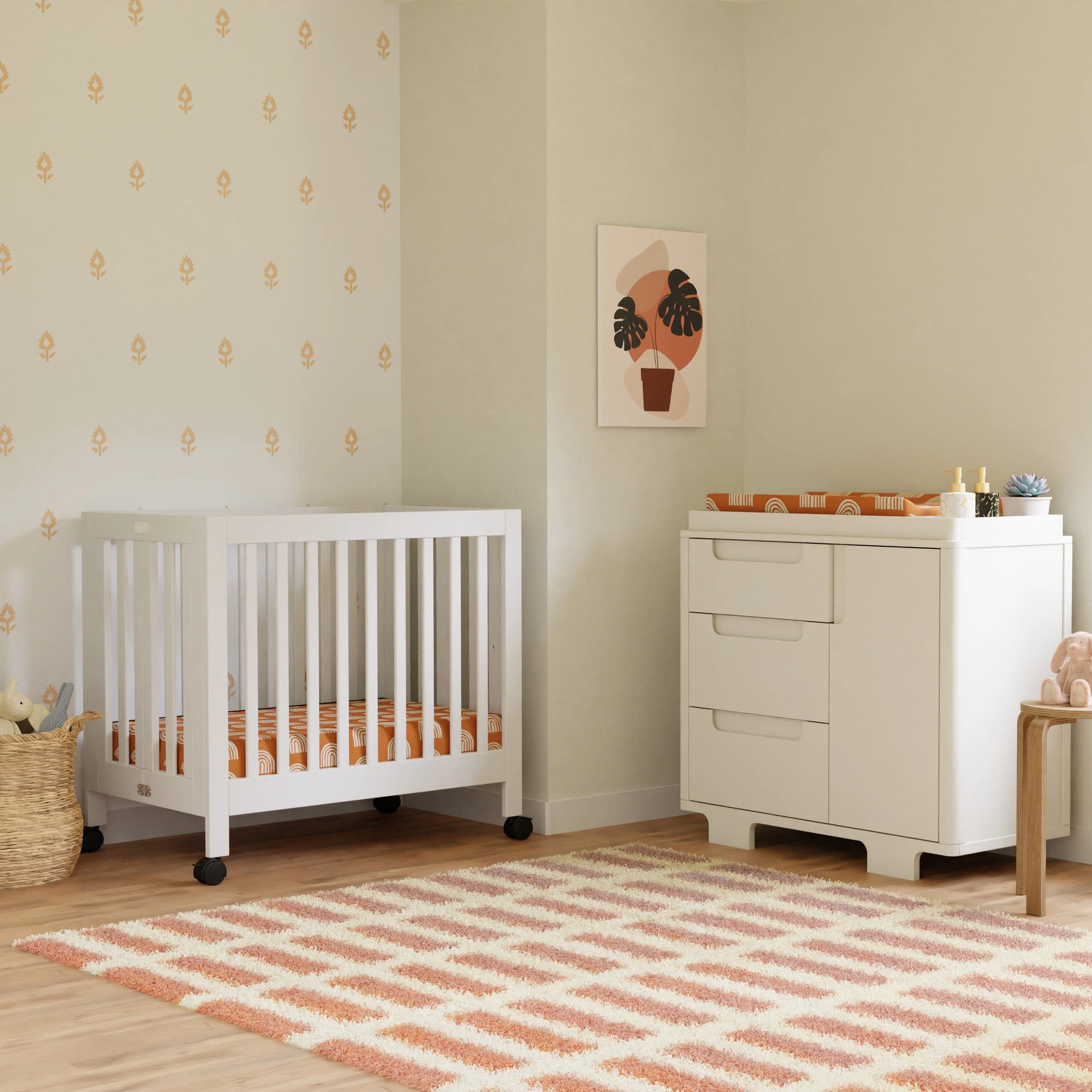 Origami Mini Crib - White