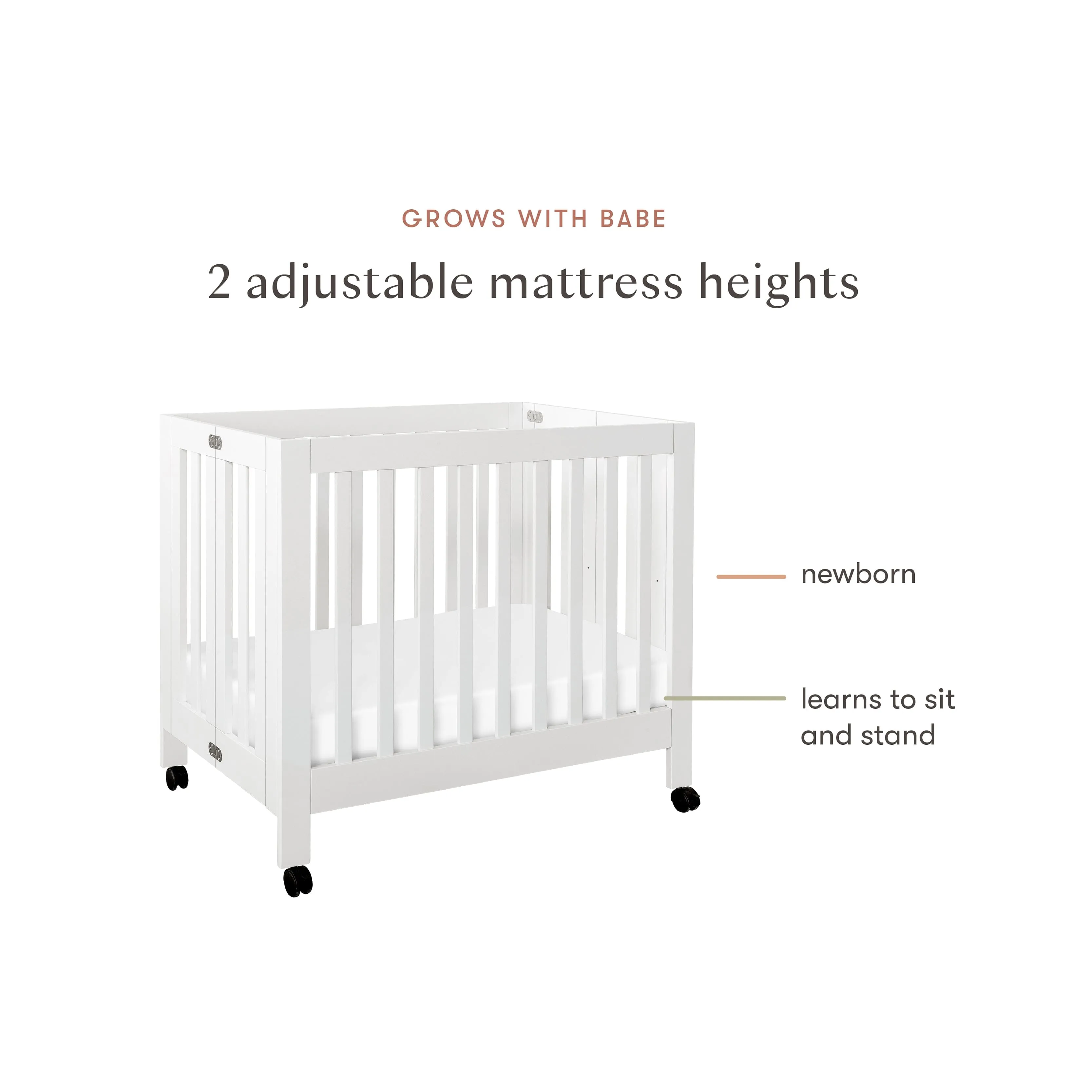 Origami Mini Crib - White