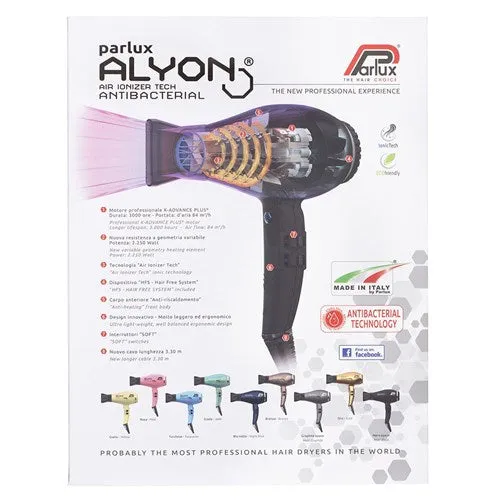 Parlux Alyon Air Ionizer Tech Hair Dryer - Black