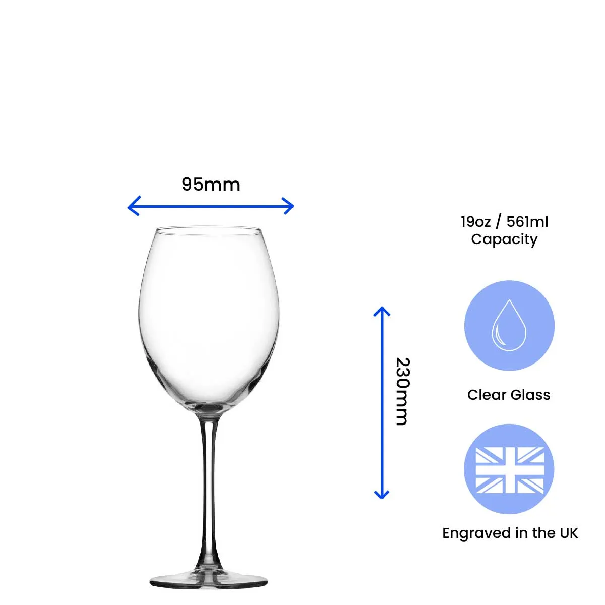 Personalised Engraved Enoteca Wine Glass with Name's Glass Handwritten Measurements Design, Customise with Any Name