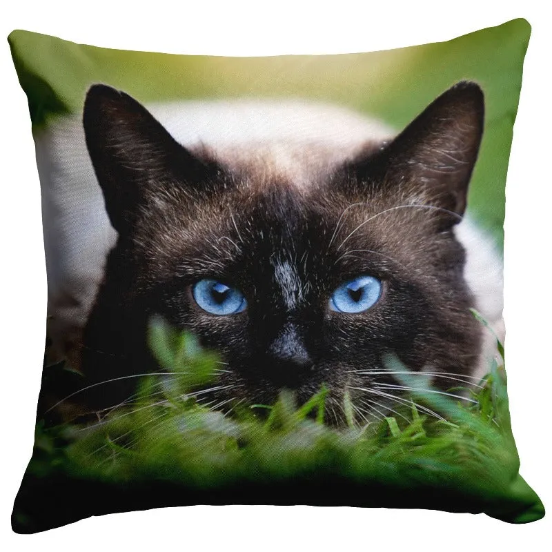 Personalized Cute Cat Pillow Covers - Custom Cat Lover Gift