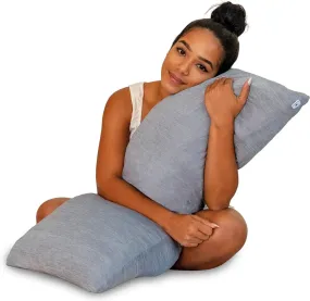 Pharmedoc Body Pillow - Memory Foam Pillow -  Maternity and Pregnancy Pillows for Sleeping - Side Sleeper Pillow - Shredded Memory Foam - Pregnancy Must Haves