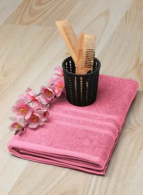 Pink Cotton 525 GSM Bath Towel