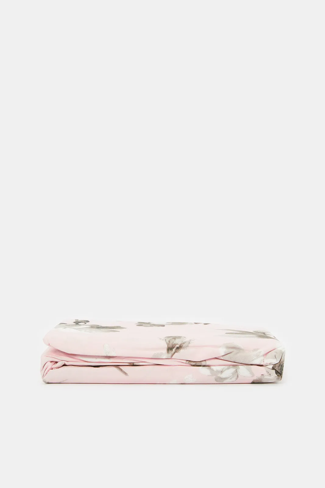 Pink Floral Print Flat Sheet (Single Size)