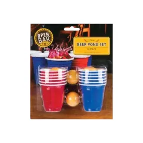 Plastic Party Picnic Cup - Mini Ping Pong Game with 18 Cups with Balls