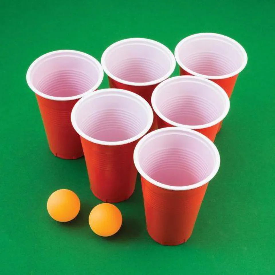 Plastic Party Picnic Cup - Mini Ping Pong Game with 18 Cups with Balls