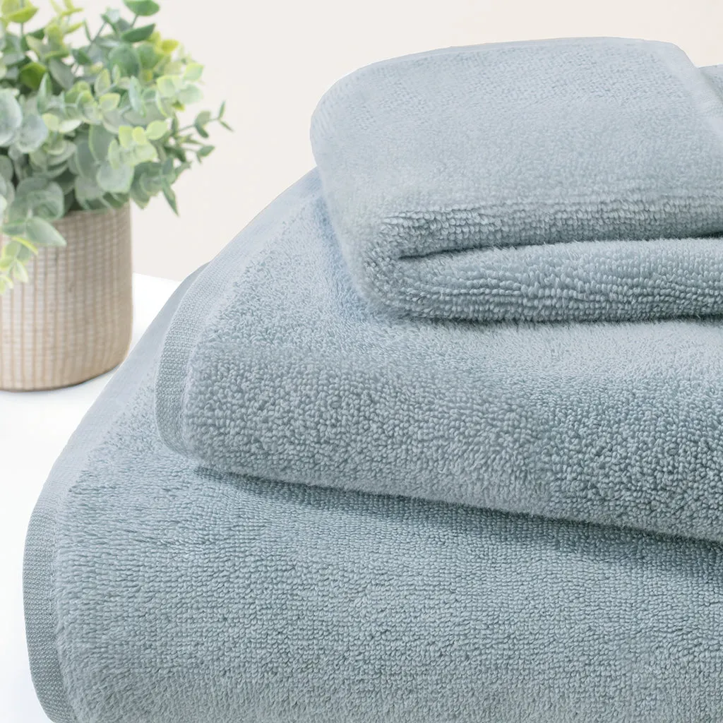 Plush Coastal Blue Bath Towel