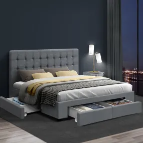 Pluto Bed & Mattress Package - Grey Queen