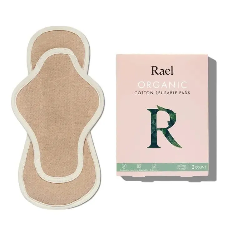 Rael LARGE Organic Cotton Pads 3-Pack