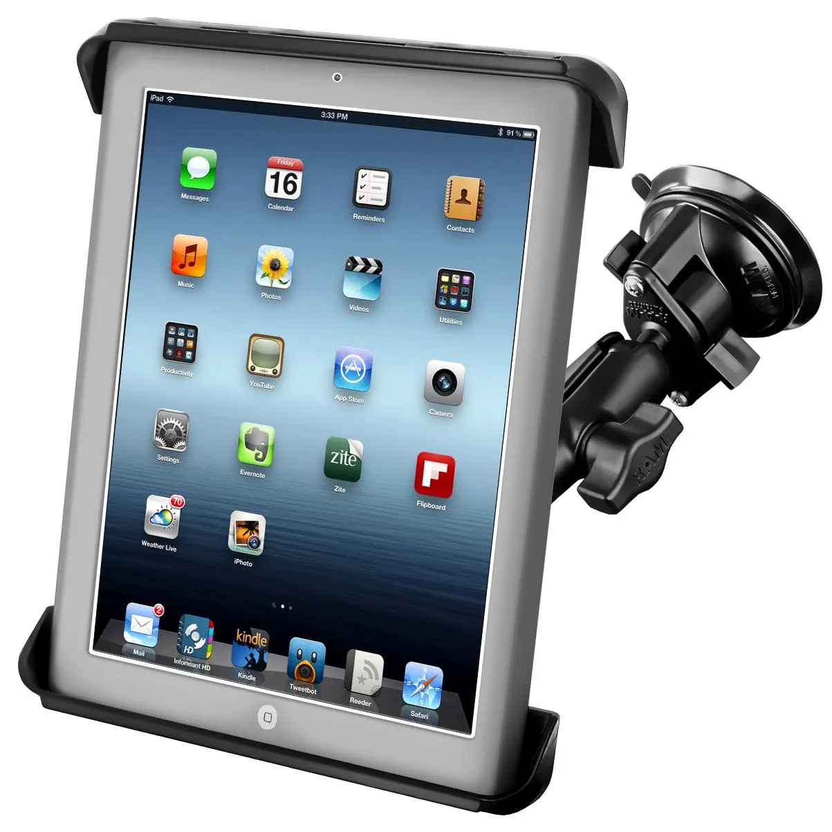 RAM® Tab-Tite™ with RAM® Twist-Lock™ Suction Cup for Large Tablets