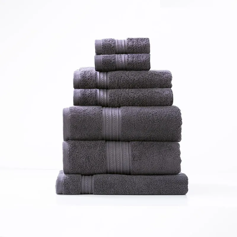 Renee Taylor Brentwood 7 Piece Carbon Bath Towel Pack