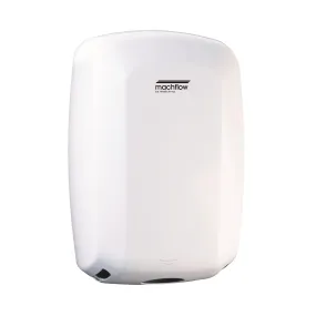 Saniflow® M09A-UL-ION MACHFLOW® PLUS Hand Dryer - White Epoxy on Steel High-Speed HEPA Ionizer Universal Voltage