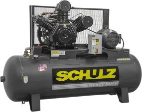 Schulz Premium Series Air Compressor 10 HP 120 gal. 2-Stage 208-230V 3-Phase Horizontal New