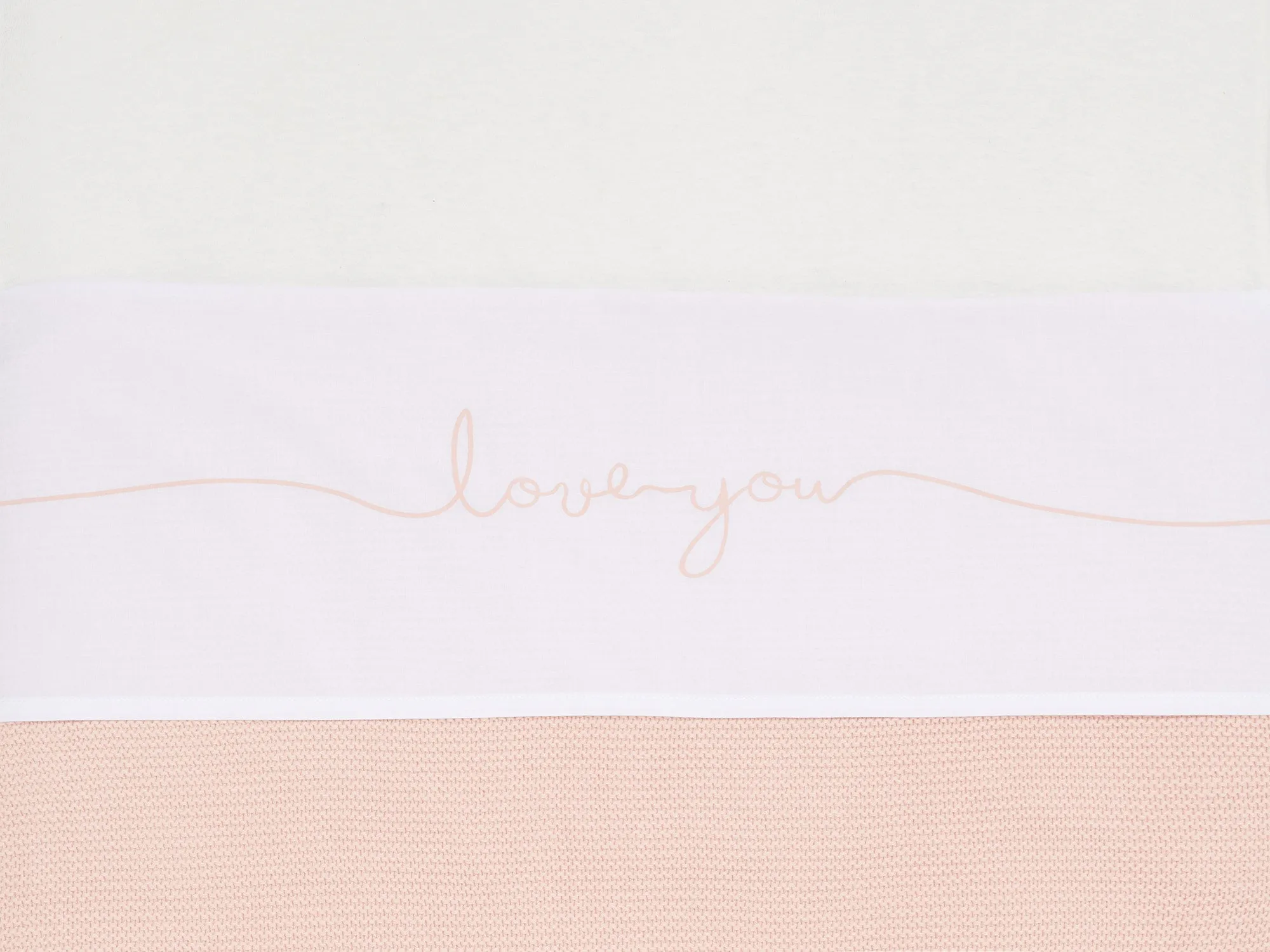 Sheet Crot 120x150cm Love you - Pale Pink