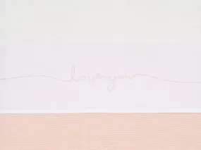 Sheet Crot 120x150cm Love you - Pale Pink