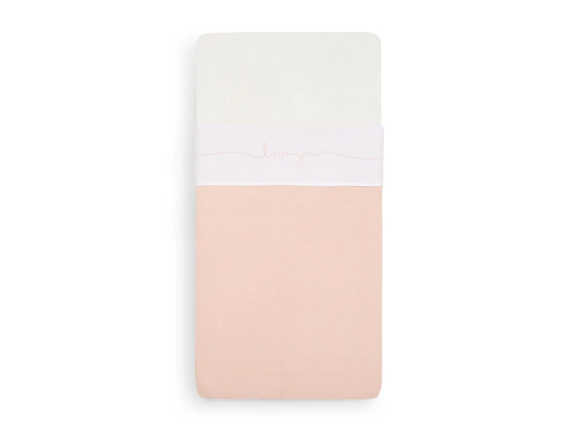 Sheet Crot 120x150cm Love you - Pale Pink