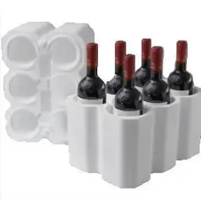 Six (6) Bottle Foam Shipper Kit - 1 foam 6 bottle shipper & 1 outer shipping box