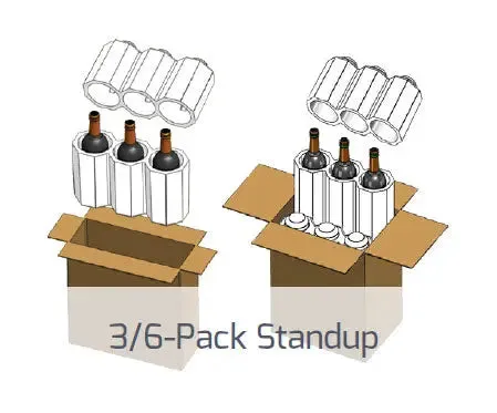 Six (6) Bottle Foam Shipper Kit - 1 foam 6 bottle shipper & 1 outer shipping box