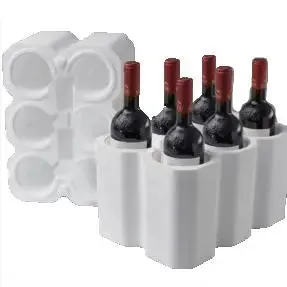 Six (6) Bottle Foam Shipper Kit - 1 foam 6 bottle shipper & 1 outer shipping box