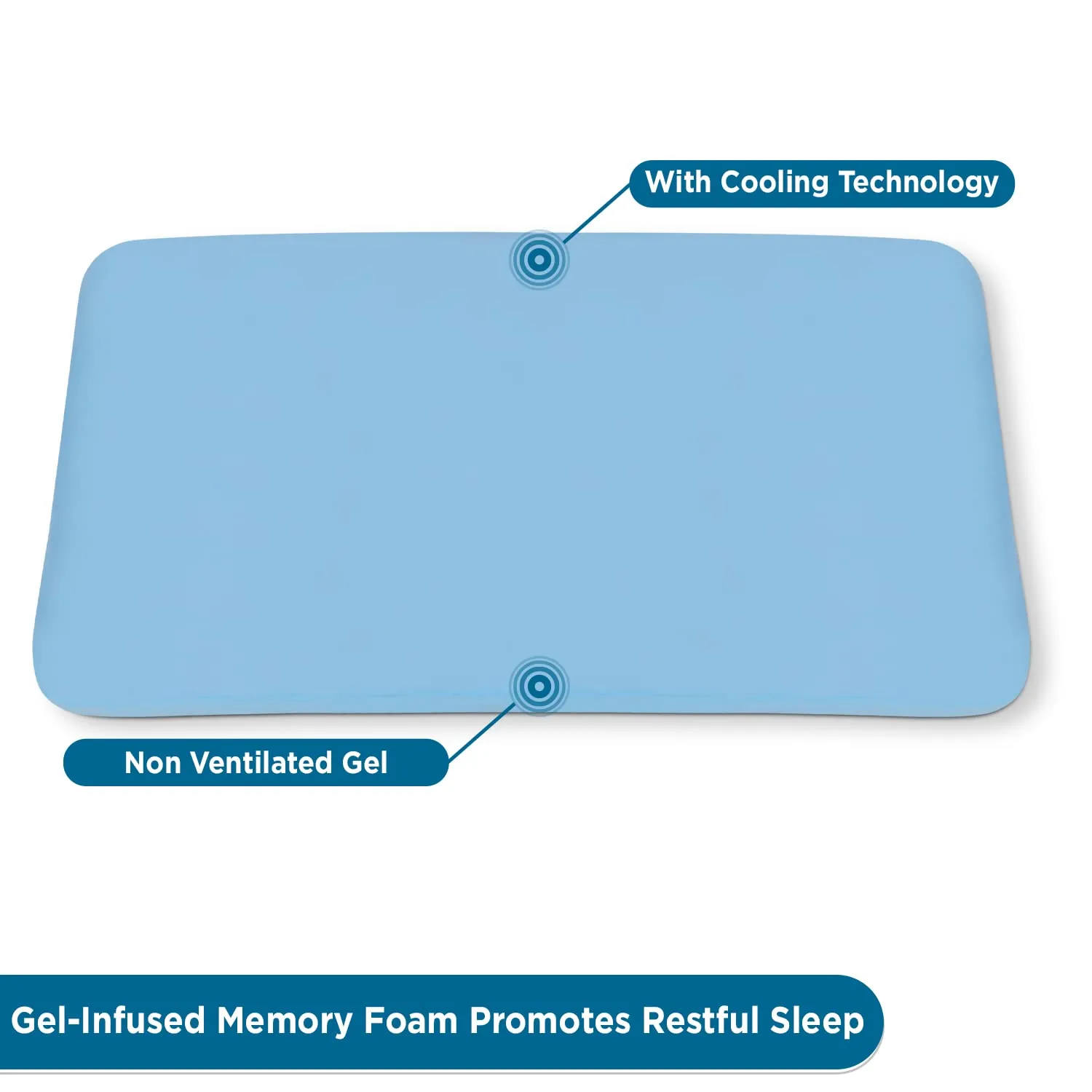 Sleepsia Memory Foam Cervical Orthopedic Ultimate Comfort Bed Pillow for Sleeping Suitable for Back, Side & Stomach Sleeper with Cover (Standard, Pack of 1) 23"X14.5"X4"