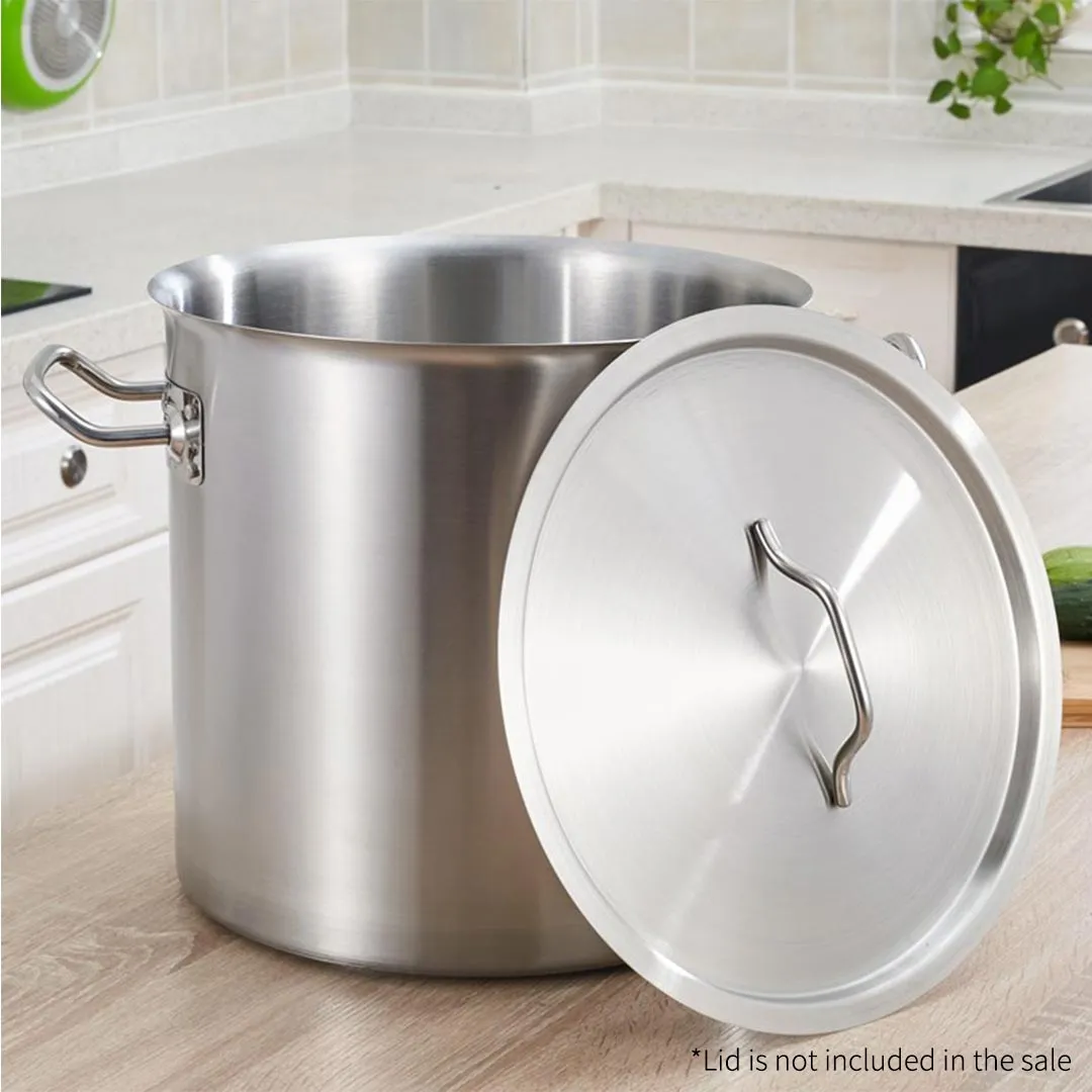 SOGA Stock Pot 33L Top Grade Thick Stainless Steel Stockpot 18/10 Without Lid