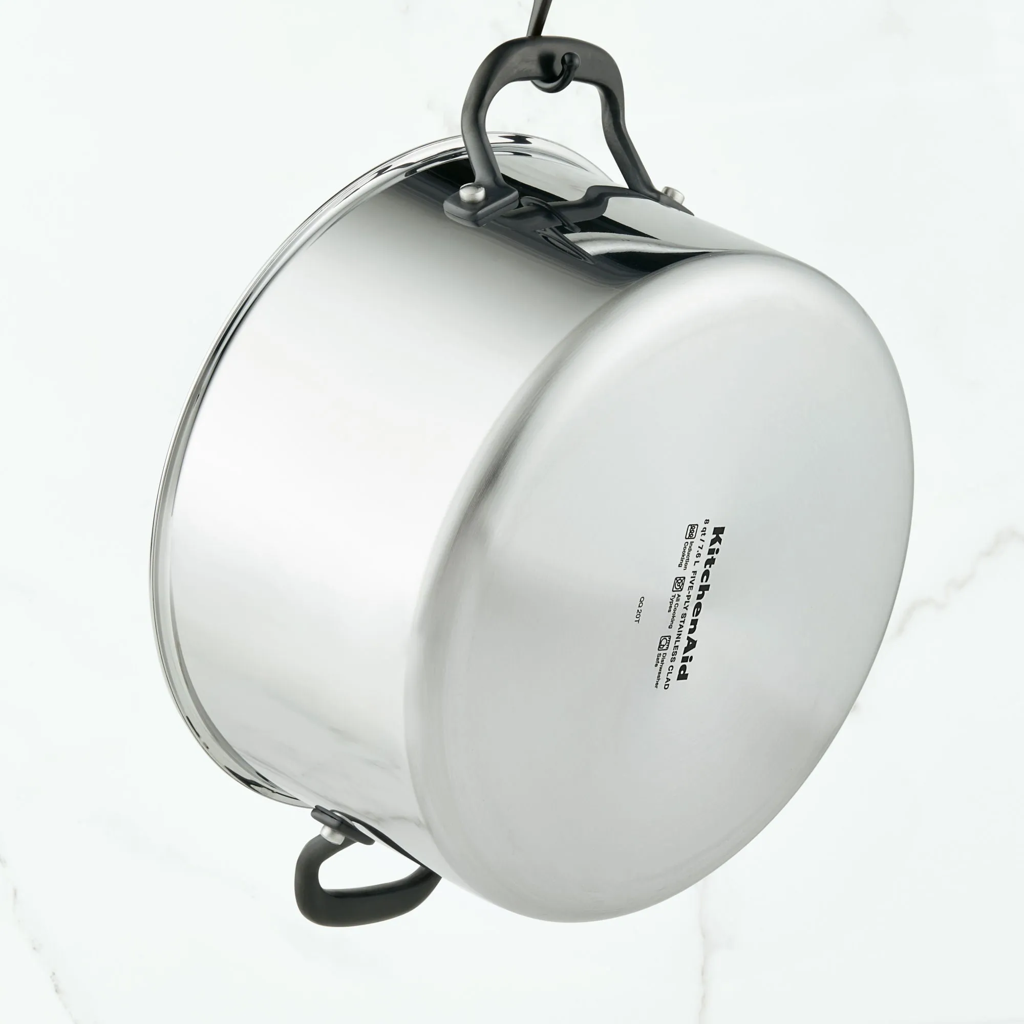 Stainless Steel 5-Ply Clad 8-Quart Stockpot with Lid