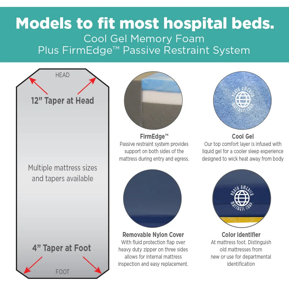 Stryker Stretcher Pad, Prime Zoom M Series Ultra Comfort Model 1025-UC (26" w)